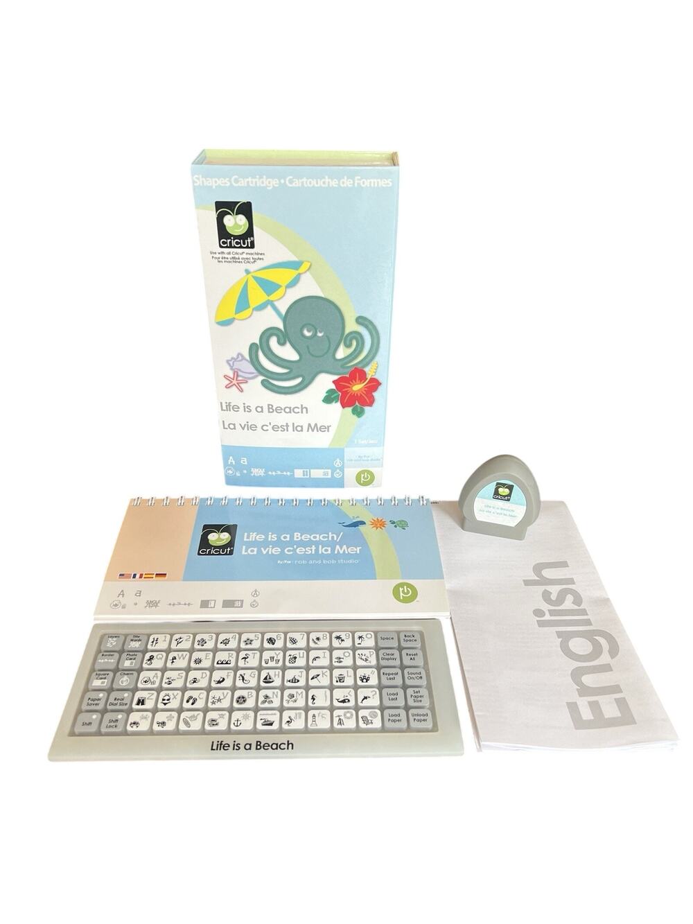 Provo Craft Cricut Cartridge Life is a Beach Complete Unlinked Ocean Sea Mermaid